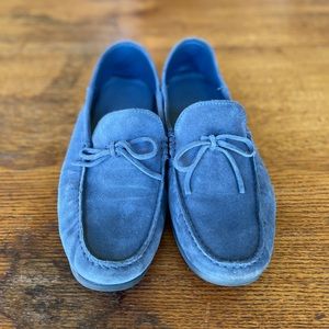 Zara Blue Suede Leather Loafers - Like New - 9 (42)